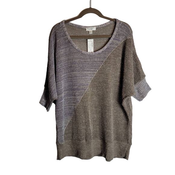 NWT Metallic Dolman Open Knit Plus Size 3X Beach Cover Sheer Women's Top #327 - Picture 10 of 10